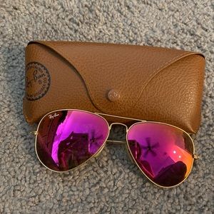 Authentic Raybans Pink Aviators